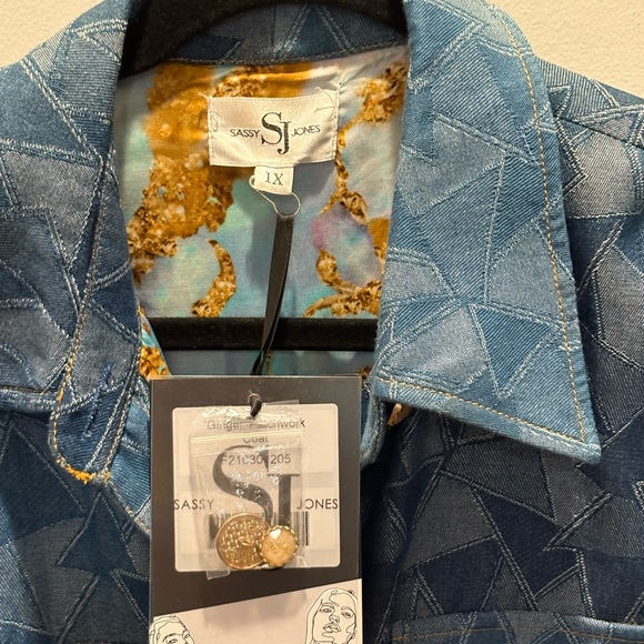 Sassy Jones Ginger Denim Patchwork Jacket - Picture 4 of 8